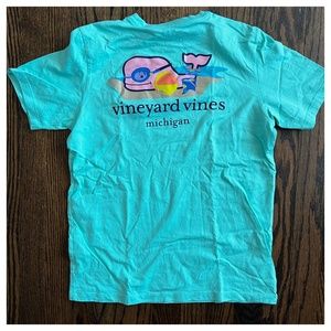 Vineyard Vines Boys Michigan Summer Whale Short Sleeve Tee Medium